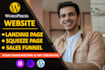 build wordpress landing page design, squeeze page, sales page, or sales funnel