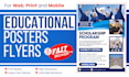 create school posters, educational flyers, and kids banners
