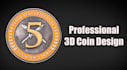 design command challenge coin and 3d mockup