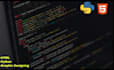 create elementary projects in python and HTML