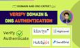 domain verify of gohighlevel, klaviyo, hubspot, and sendgrid