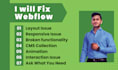 fix webflow layout, responsive issues, cms collection, bugs
