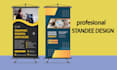 design rack card , post card , pop up banner , standee
