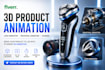 do 3d product animation video, logo animation, industrial animation and 3d model