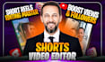 do short video editing for youtube shorts, tiktok, podcast shorts video editing