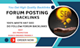 200 forum posting backlinks to high authority sites