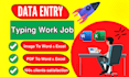 do fastest data entry typing work job