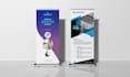 design professional roll up, x stand banner within 6 hours