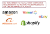provide doc for amazon, alibaba, shopify, walmart and ebay