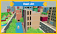 create 3d game art, props and objects using voxel art