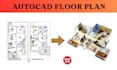make architectural drawing and 2d floor plan in autocad