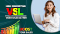 edit high converting vsl video sales letter or sales video