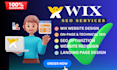 create wix website design, develop wix landing pages, redesign wix website
