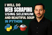 do web scraping and automation with selenium and beautiful soup