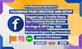 do professional facebook page creation and setup
