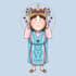 draw a cute custom catholic character in my unique style