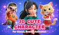 design stylized cute 3d character models, animal, mascot using blender