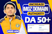 increase moz da domain authority 50 plus with authority backlinks