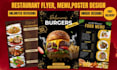 design attractive cafe menu, restaurant menu, and food flyer