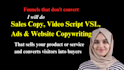 write sales page copy, video script,vsl, facebook ads and website copywriting