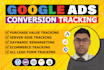 setup google ads conversion tracking with dynamic value tracking