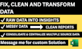 clean cleaning, format, and fix data in excel and CSV files