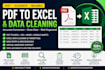 convert PDF to excel, word, CSV or google sheets