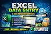 do excel data entry, data sorting, copy paste and website research