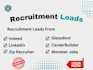scrape recruitment leads from indeed company, and email find