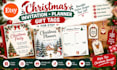 design christmas invitation, christmas planner, christmas gifttag etsy christmas