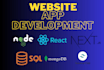 be your frontend backend website developer using reactjs, nodejs , nextjs , mern
