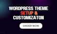 install wordpress theme, demo import, content upload and customization
