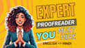 do accurate english and hindi proofreading