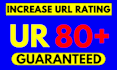 increase url rating ahrefs ur 80 plus increase da pa tf cf