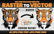 convert raster logo and images into high resolution vector files