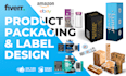 create premium product packaging, box and label design print ready