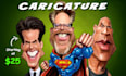 draw a realistic custom caricature from your photo