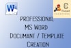 create Professional looking WORD Documents and Templates