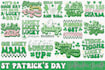 create retro sublimation, st patricks day, valentine, easter, png design bundle