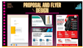 design proposal, annual reports, and marketing flyers