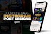 design a professional instagram post flyer banner ad