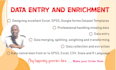 do data entry, cleaning, fix missing and conversion