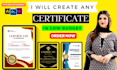 do any certificate design, diploma or award certificate