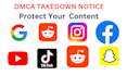 send dmca takedown notice tiktok, reddit, instagram,shopify,fb, google