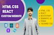 create a custom html css react frontend pages for you