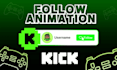 create animated follow button popup for kick