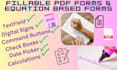 create fillable PDF and equation based editable forms in PDF
