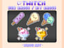 create cute pixel twitch sub badges and bit badges