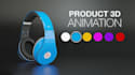 create realistic 3d product animation video