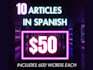 specialize in spanish SEO website content writing